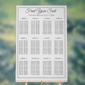 Modern Minimalist Gray Striped Wedding Seating Cha (Neutre)