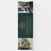 Modern Minimalist Green Custom Business Logo  Spandoek (Verticaal)