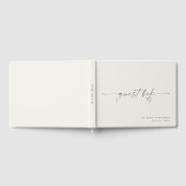Modern Minimalist Heart Script Wedding  Gastenboek (Volledig)