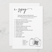 Modern Minimalist Ik spion bruiloft spel Foto's de Programma (Voorkant / Achterkant)