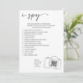 Modern Minimalist Ik spion bruiloft spel Foto's de Programma (Staand voorkant)