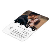 Modern Minimalist July 2026 Photo Calendar Magneet (Linkerzijde)
