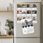 Modern Minimalist June 2026 Photo Calendar Magneet