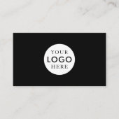 Modern Minimalist Logo Professional Black White Visitekaartje (Voorkant)