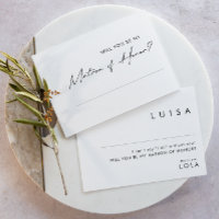 Modern minimalist Matron of Honor proposal Kaart