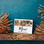 Modern Minimalist Mom Custom Photo & Name Keepsake Fotoplaat (Zijkant)
