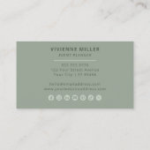 Modern Minimalist Monogram Professional Marketing  Visitekaartje (Achterkant)