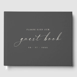 Modern minimalist Moody Guestbook voor bruiloften Gastenboek