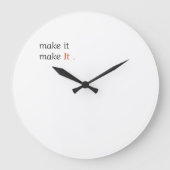 Modern Minimalist Motivational Wall Clock Grote Klok (Voorkant)