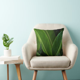 Modern Minimalist nature - Green Leaf Tropical Kussen