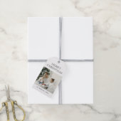 Modern Minimalist Personalized Christmas Holiday Cadeaulabel (Met Touw)