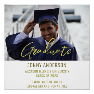 Modern Minimalist Photo and Script Perfect Poster