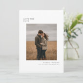 Modern Minimalist Photo Save the Date Card (Staand voorkant)