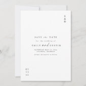 Modern Minimalist Photo Save The Date Card Kaart (Voorkant)