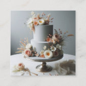 Modern Minimalist Photo & Socials Bakery Vierkante Visitekaartje (Achterkant)