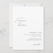 Modern Minimalist Photo Wedding Invitation (Devant)