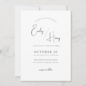 Modern Minimalist Photo Wedding Invitation (Devant)