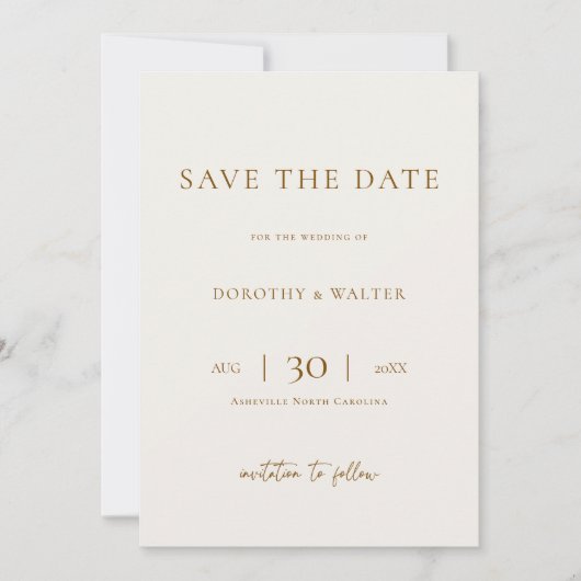 Modern Minimalist Photo Wedding Save the Date (Voorkant)