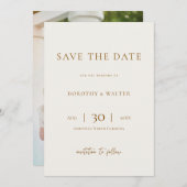 Modern Minimalist Photo Wedding Save the Date (Voorkant / Achterkant)