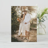 Modern Minimalist Photo Wedding Save the Date (Debout devant)