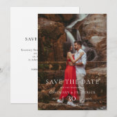 Modern Minimalist Photo Wedding Save the Date (Devant / Derrière)