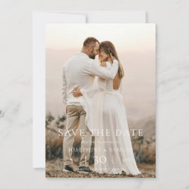 Modern Minimalist Photo Wedding Save the Date
