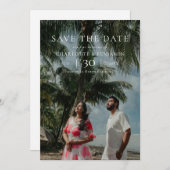 Modern Minimalist Photo Wedding Save the Date (Devant / Derrière)
