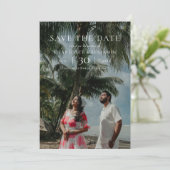 Modern Minimalist Photo Wedding Save the Date (Debout devant)