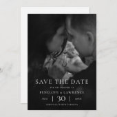 Modern Minimalist Photo Wedding Save the Date (Devant / Derrière)