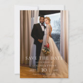 Modern Minimalist Photo Wedding Save the Date (Devant)
