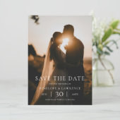 Modern Minimalist Photo Wedding Save the Date (Debout devant)