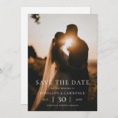 Modern Minimalist Photo Wedding Save the Date (Devant / Derrière)
