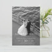 Modern Minimalist Photo Wedding Save the Date (Debout devant)