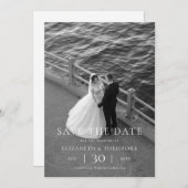 Modern Minimalist Photo Wedding Save the Date (Devant / Derrière)