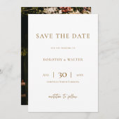 Modern Minimalist Photo Wedding Save the Date (Devant / Derrière)