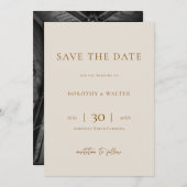 Modern Minimalist Photo Wedding Save the Date (Devant / Derrière)
