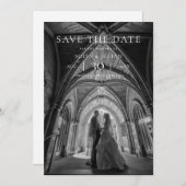 Modern Minimalist Photo Wedding Save the Date (Devant / Derrière)