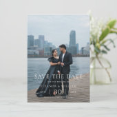 Modern Minimalist Photo Wedding Save the Date (Debout devant)