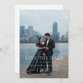 Modern Minimalist Photo Wedding Save the Date (Devant / Derrière)