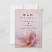 Modern Minimalist Pink Gold Wedding Save the Date (Devant)