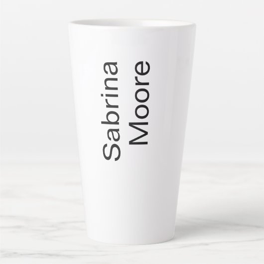 Modern Minimalist Plain Professional Naam toevoege Latte Mok (Voorkant)