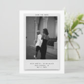 Modern Minimalist Polaroid Photo Save the Date (Debout devant)