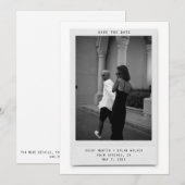 Modern Minimalist Polaroid Photo Save the Date (Devant / Derrière)