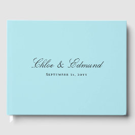 Modern Minimalist Powder Blue Wedding Gastenboek