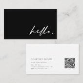 Modern minimalist professional business card visitekaartje (Voorkant / Achterkant)