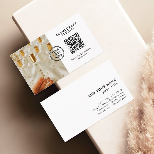 Modern Minimalist QR Code Online Shop Visitekaartje