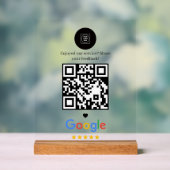 Modern Minimalist QR Review Display feedback (Neutre)