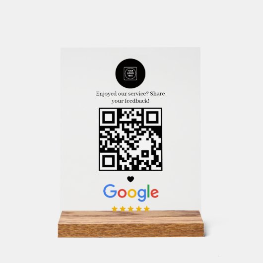 Modern Minimalist QR Review Display feedback (Recto)