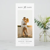 Modern Minimalist Romantic Photo Wedding Bookmark Save The Date (Staand voorkant)