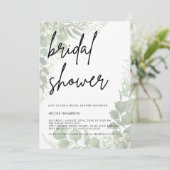 Modern Minimalist Sage Bridal Shower Invitation (Debout devant)